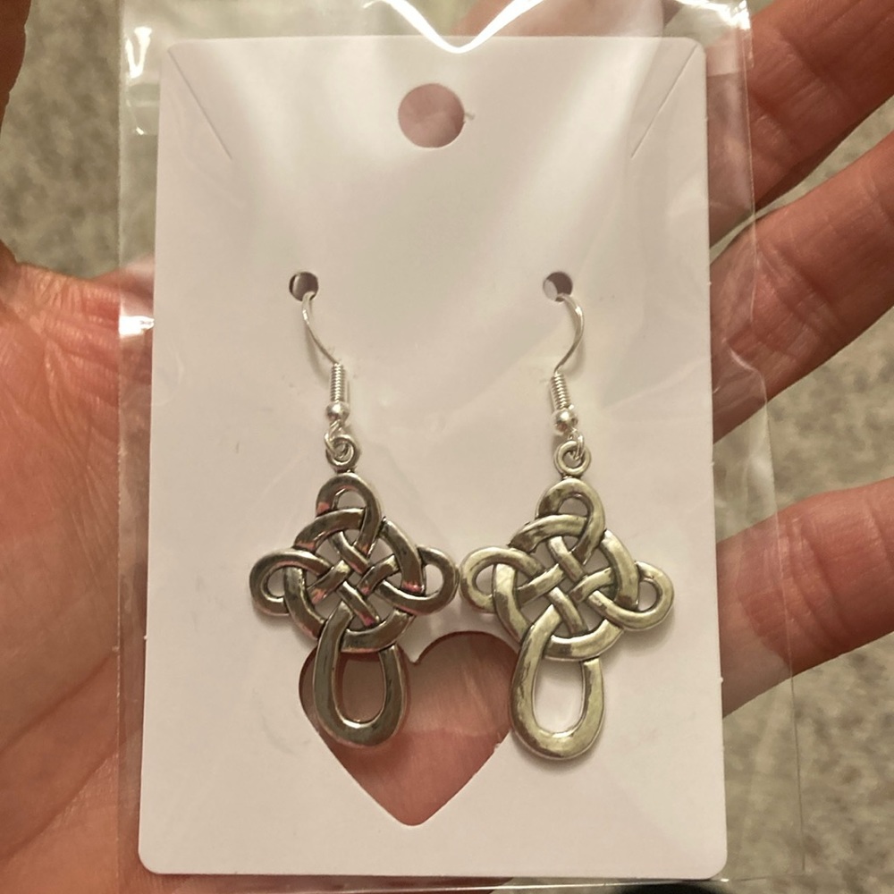 Cross earrings.